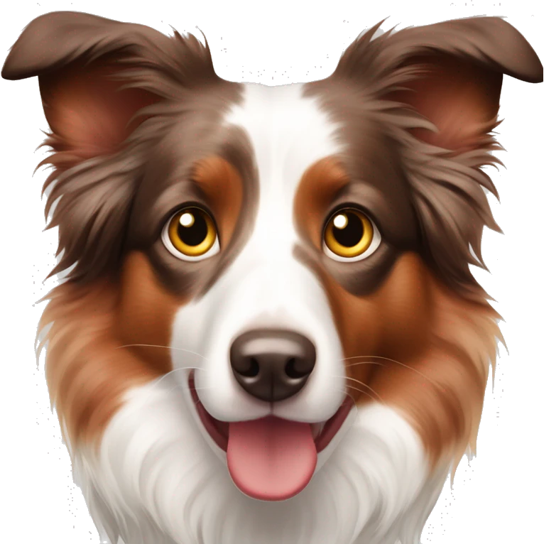 Red merle border collie with different color eyes emoji