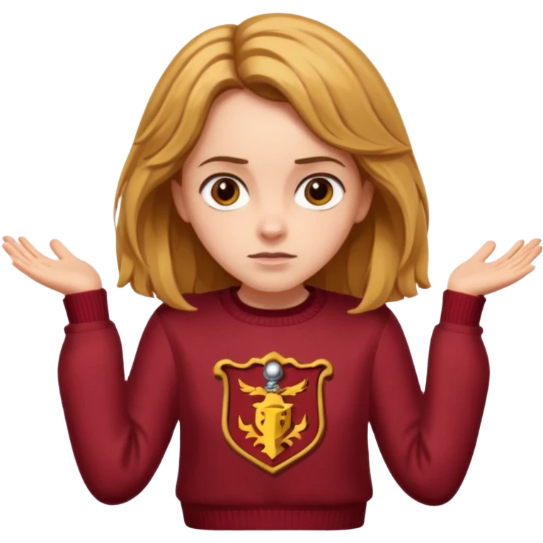 hermione shrugging,  emoji