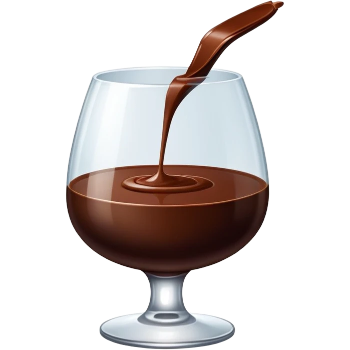 Chocolate pudding in snifter emoji