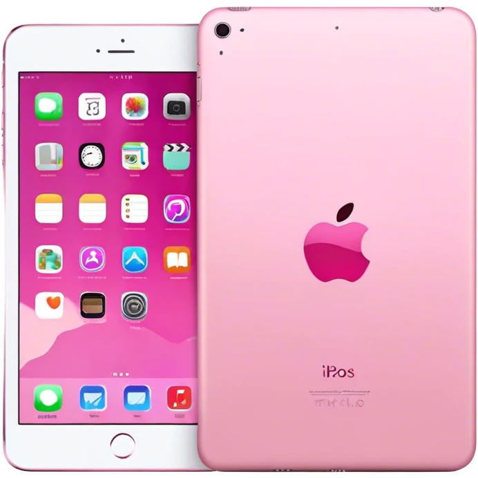 Pink iPhone 15 with a 10 gen iPad pink emoji