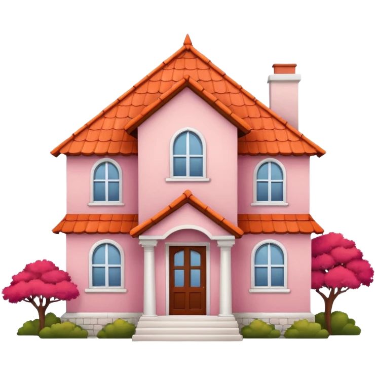 Pinkorangewhite home emoji