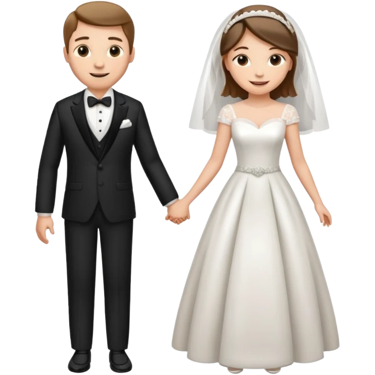 Wedding Modern Classic 2 people emoji