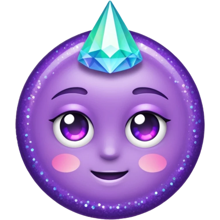 glitter purple no cancel emoji