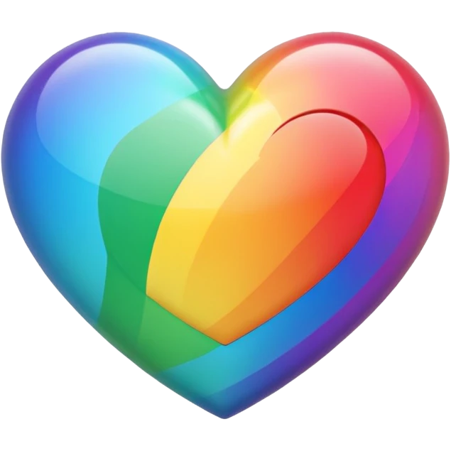 Iphone-rainbow-heartshape emoji