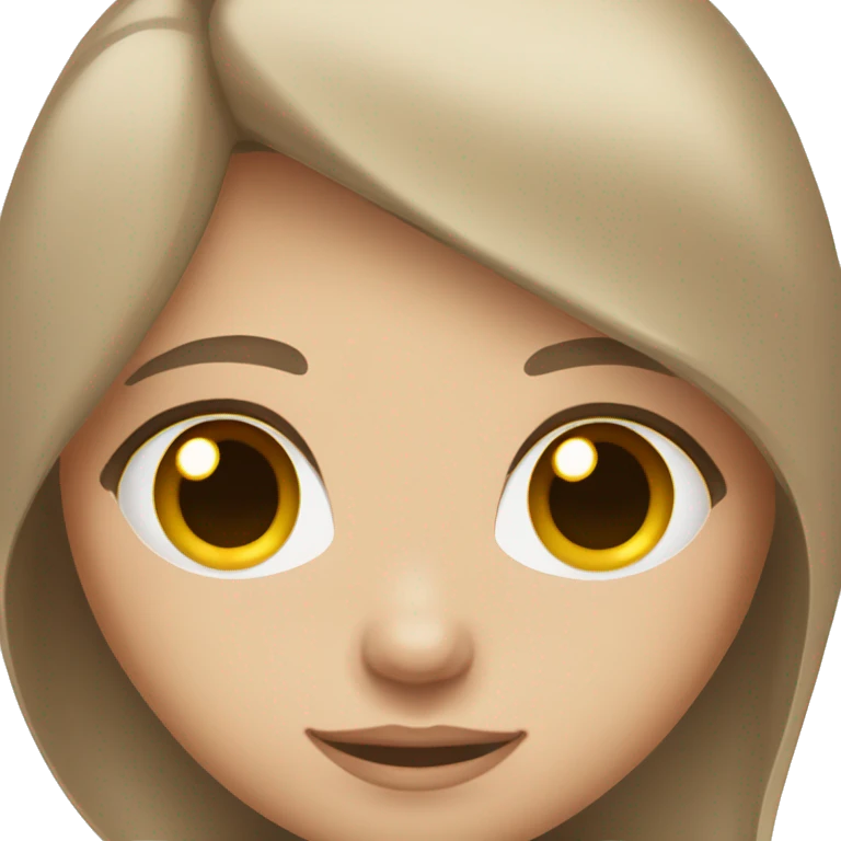 White skinned girl with medium length light brown hair emoji
