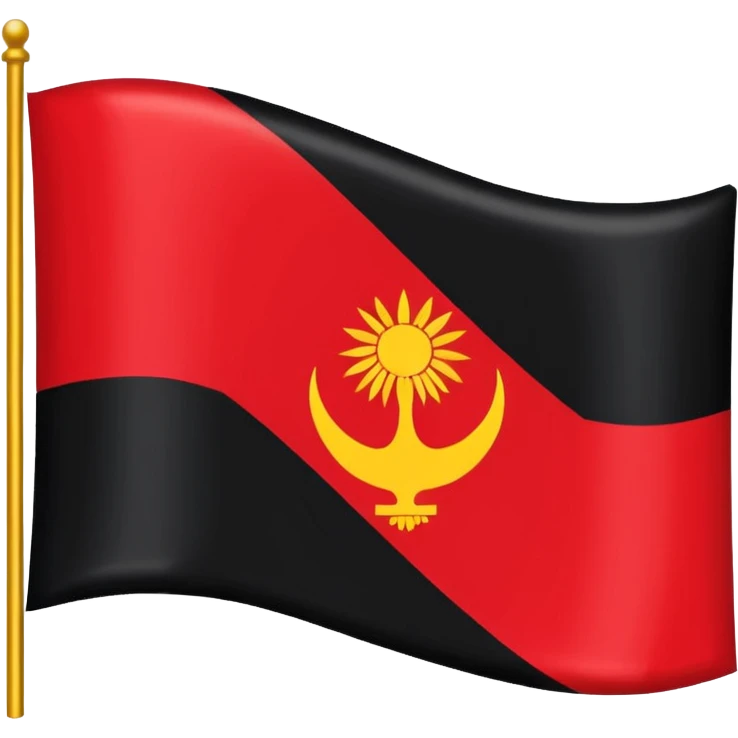 Dravida munnetra kalagam with black color above and red color below emoji