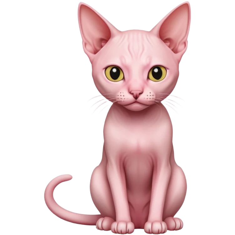 Hairless cat sitting emoji