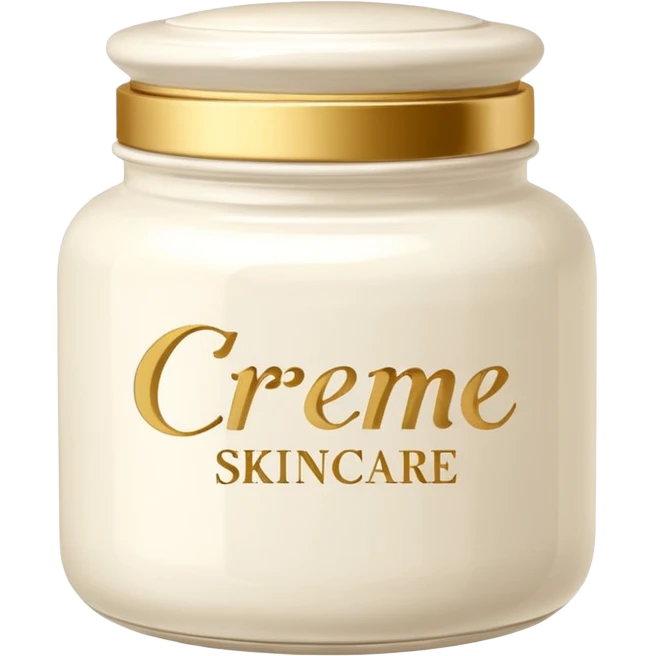 crème skincare avec ecriture emoji