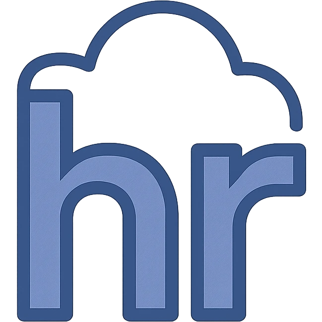 modern and professional logo with the letters 'hr', inspired by Human Resources, suitable for HR department emoji