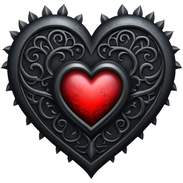 Corazón gótico  emoji