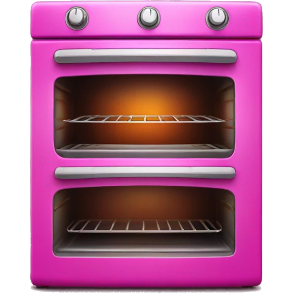 Realistic magenta oven isolated. emoji