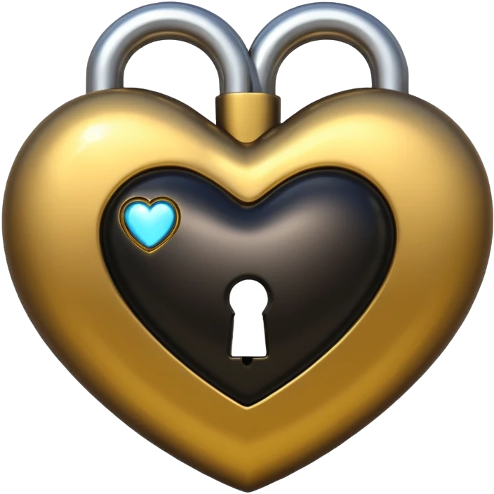 heart with a dark lock emoji