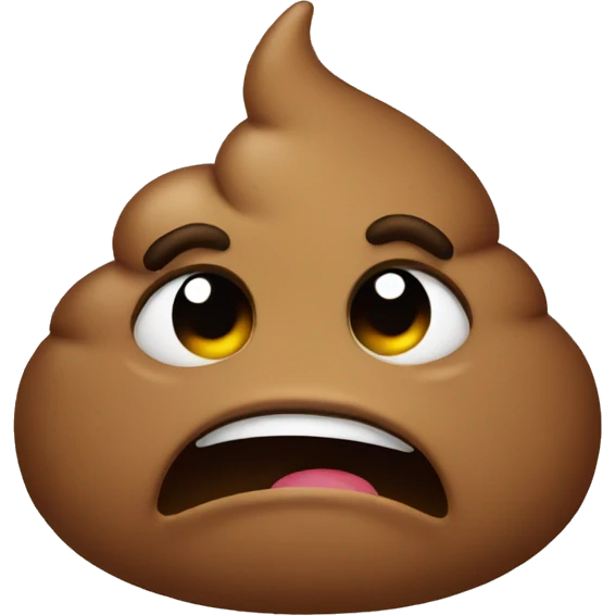 sad poop emoji