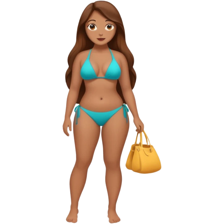 Ragazza bellissima curva in bikini in cui si vede tutto il corpo emoji