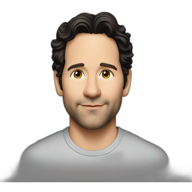 Paul Rudd wearing t-shirt emoji