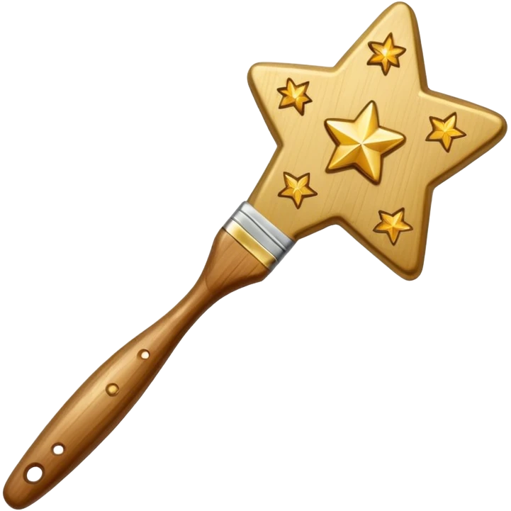 combine painting brush with shiny stars emoji