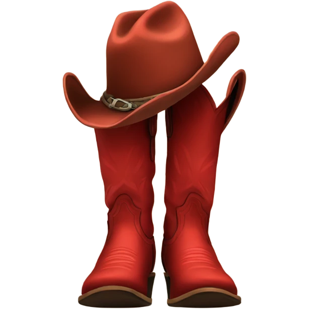 red cowboy boots emoji