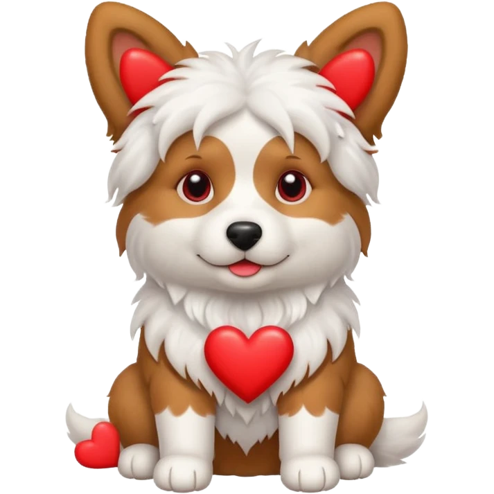 dog with hearts  emoji