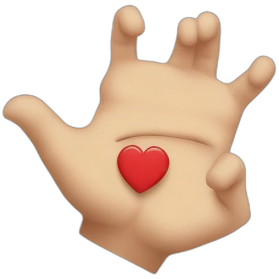 Luffy cœur avec les mains emoji