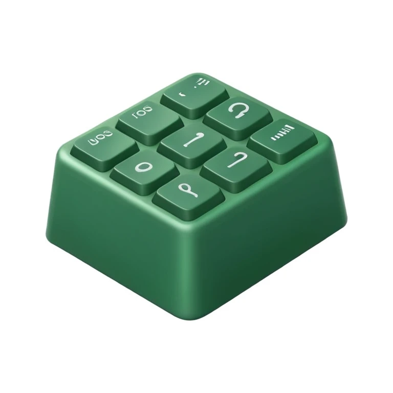 1 keycap with green background emoji