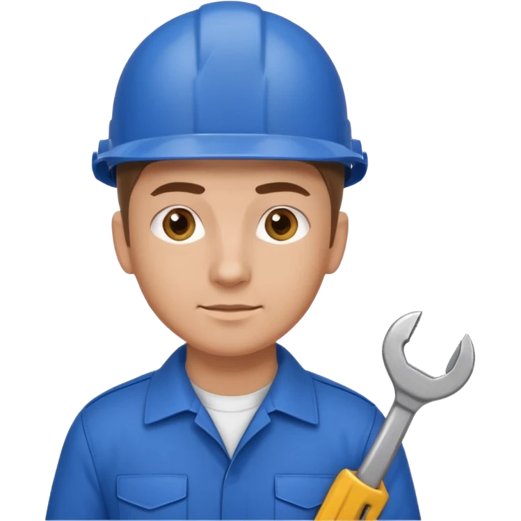 realistic ukrainian engineer with wrench emoji