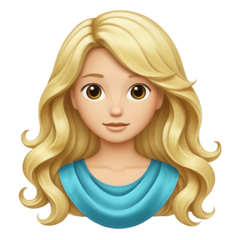 wavy, voluminous blonde hair, just hair emoji