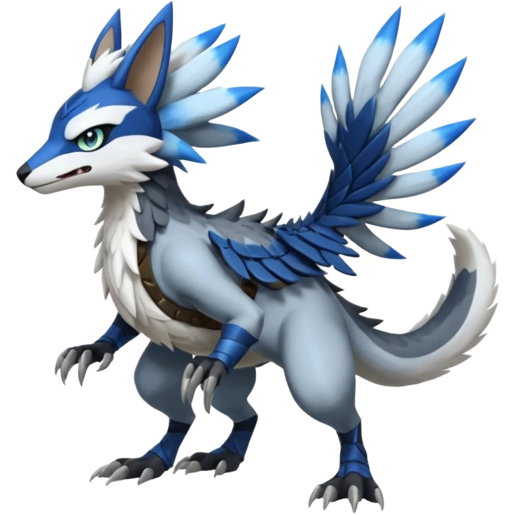 Fionbri-Vernid-Trico-Nargacuga-Silvally-fusion, full body emoji