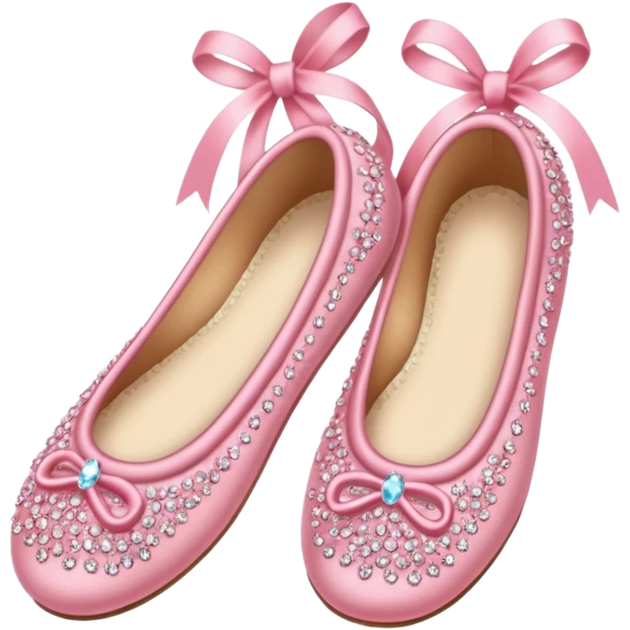 pink rhinestone ballerina slippers emoji