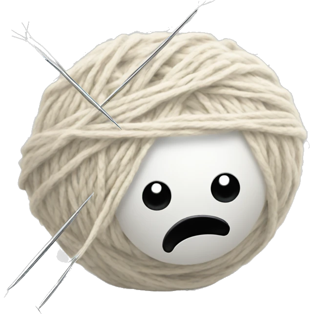 Ball of yarn and needles emoji