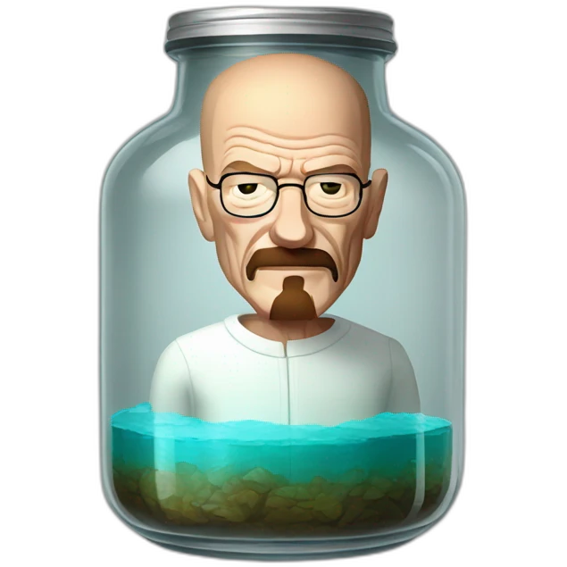 Walter White body stuck in jar emoji