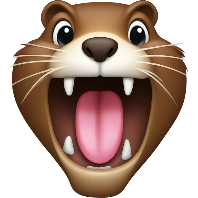 Beaver showing the tongue  emoji