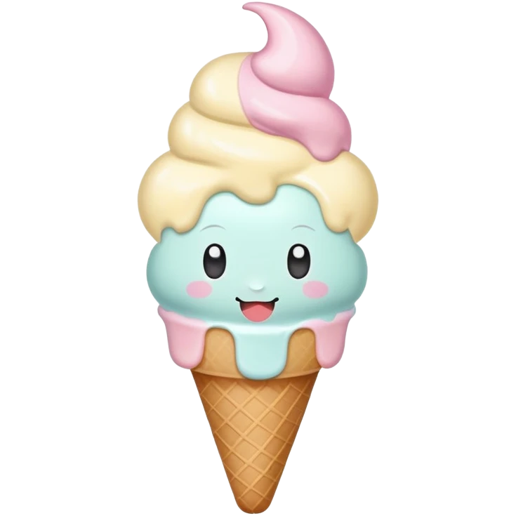 Chiikawa with ice cream emoji