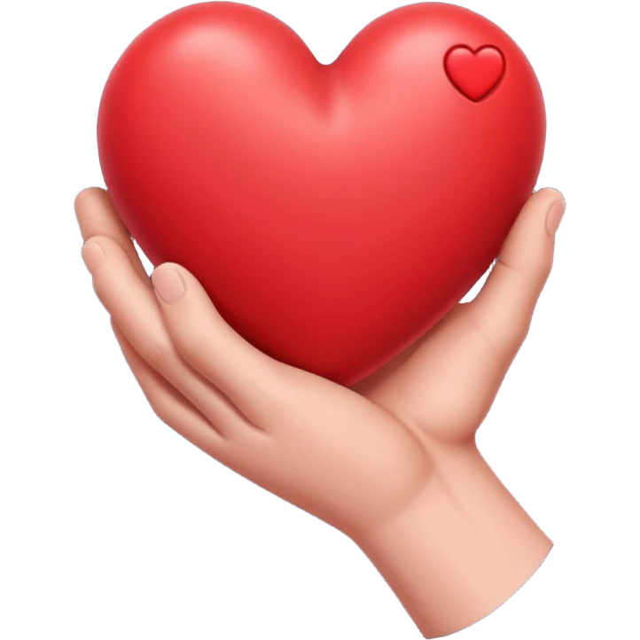 Heart inside a hand emoji