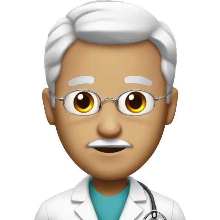 Doctor with small eye ,white hair  ,big nose emoji