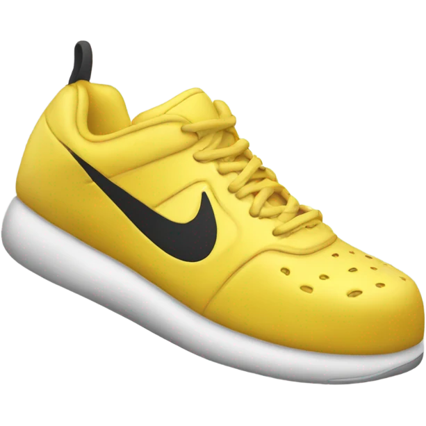 A chill banana with Nike kicks emoji