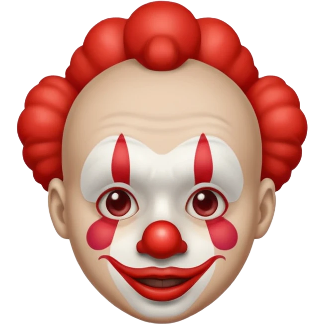 Wearing a clown nose emoji