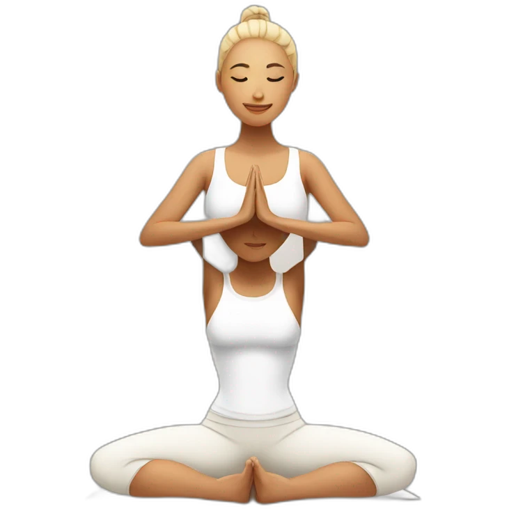 Woman doing yoga emoji