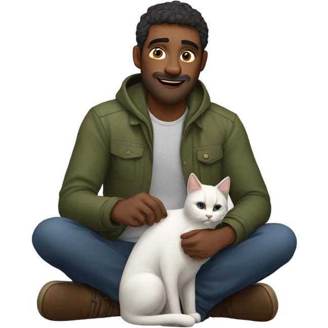 man with a cat emoji