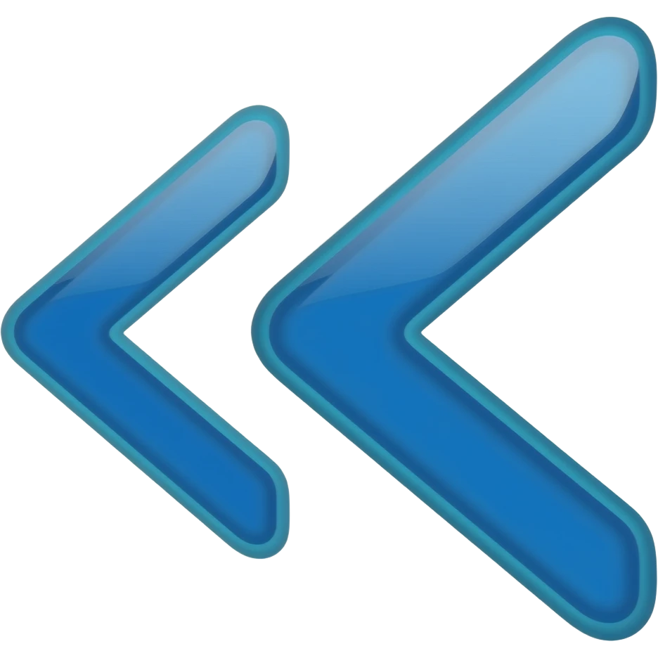 Mavi renk "<>" soldaki küçüktür sağadaki büyüktür işareti olacak sağadaki zıttına emoji