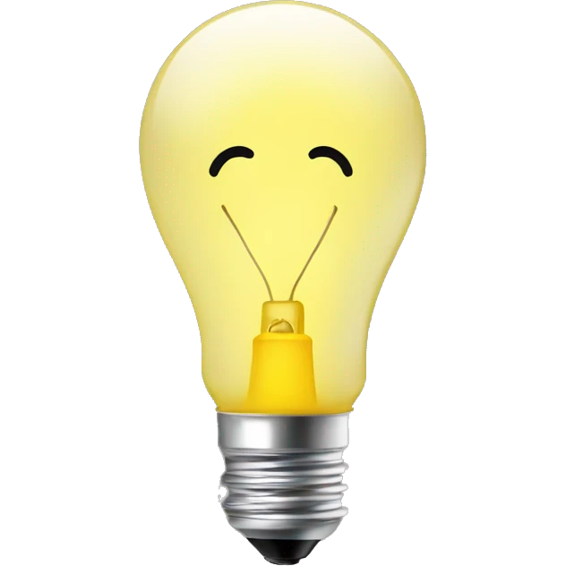 Yellow light bulb  emoji