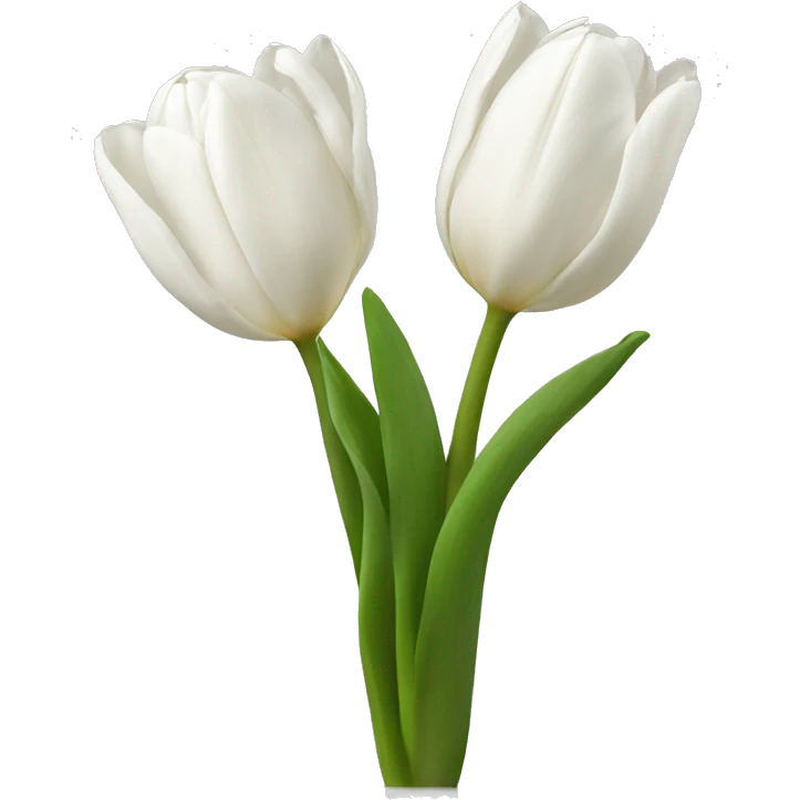 white tulips emoji