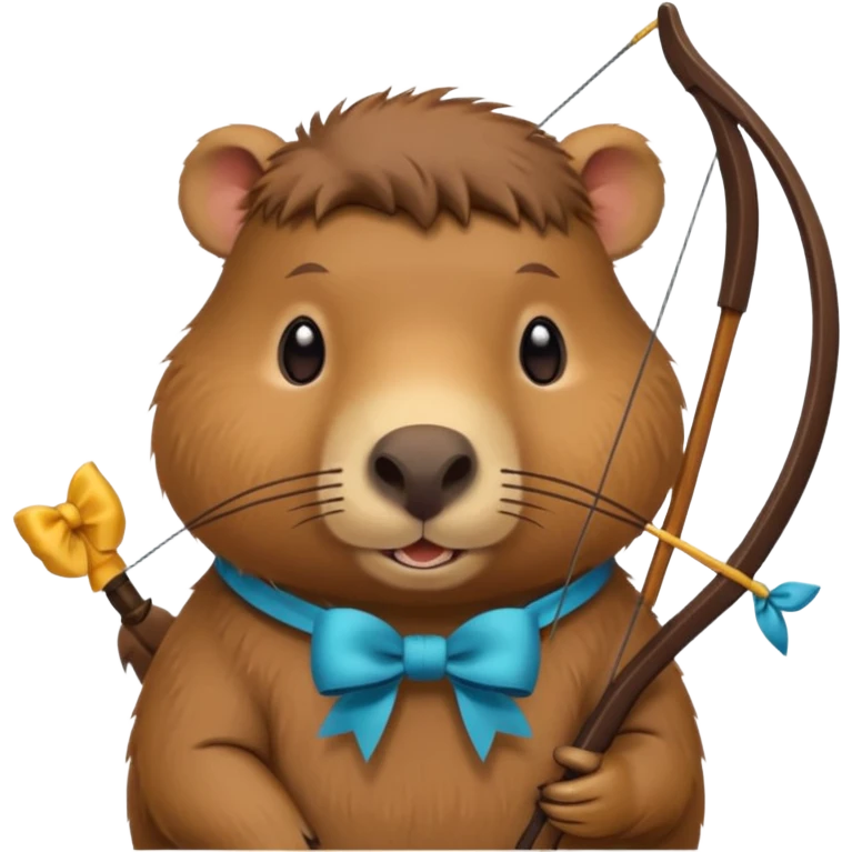 capibara con un moño emoji