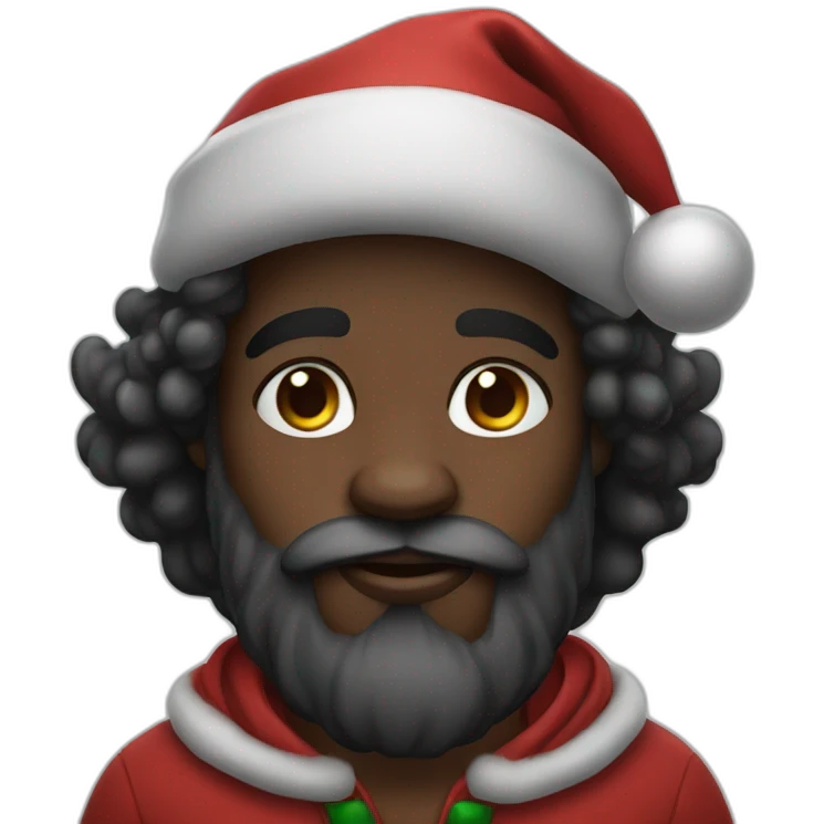 black pantherin santa claus emoji