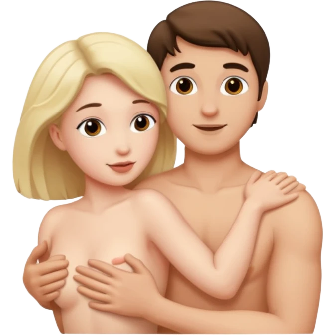 Naked female and naked male emoji