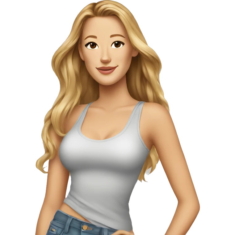 blake lively cartoon wearing tank top emoji
