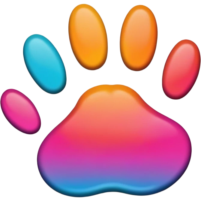 colored puppy paw print emoji