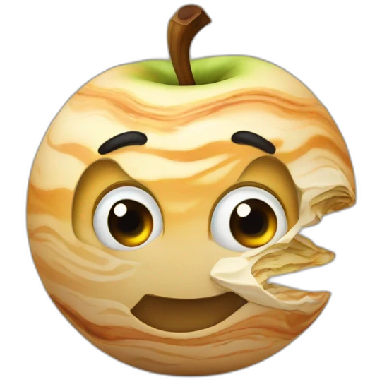 Jupiter qui écrase une pomme emoji