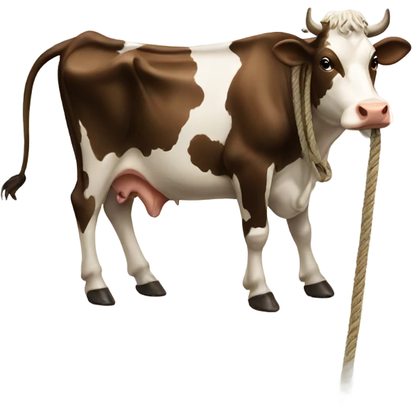 Cow with rope emoji
