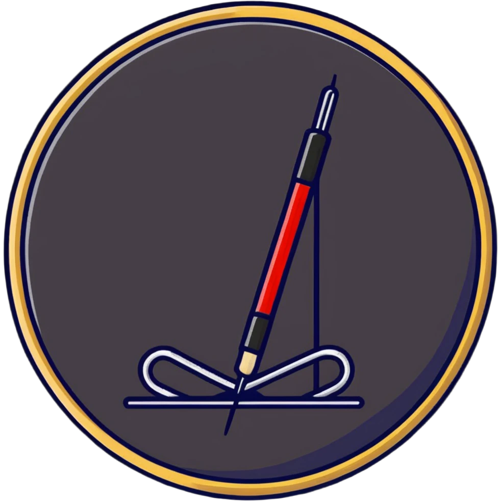 needle and thread with embroidery emoji