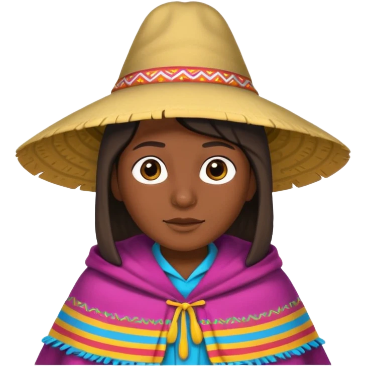 peruano con chullo y poncho emoji